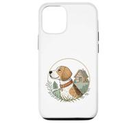Cottagecore Beagle avec cabane et scène boisée Coque pour iPhone 12/12 Pro