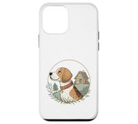 Cottagecore Beagle avec cabane et scène boisée Coque pour iPhone 12 mini