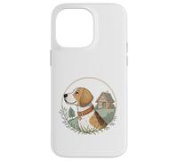 Cottagecore Beagle avec cabane et scène boisée Coque pour iPhone 14 Pro Max