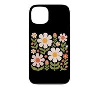 Cottagecore Boho Flowers Botanical Nature Graphique de Fleurs Sauvages Coque pour iPhone 13