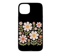 Cottagecore Boho Flowers Botanical Nature Graphique de Fleurs Sauvages Coque pour iPhone 15 Plus