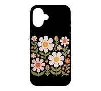 Cottagecore Boho Flowers Botanical Nature Graphique de Fleurs Sauvages Coque pour iPhone 16