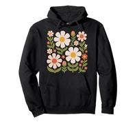 Cottagecore Boho Flowers Botanical Nature Graphique de Fleurs Sauvages Sweat à Capuche