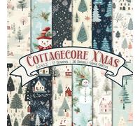 Cottagecore Christmas Scrapbook Paper Craft Pad: 12 Shabby Chic X'mas Designs, 36 Double-Side Sheets. 8.5"x8.5" Size Paper. Great For Card Making, ... Collage, Decoupage, Album, DIY Project Etc.
