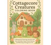 Cottagecore Creatures Coloring Book: A Whimsical Coloring Journey Filled with Cozy Animals, Forest Magic & Relaxing Cottagecore Scenes