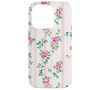 Cottagecore Floral Charm Romantic Pink Roses Coque pour iPhone 14 Pro