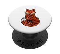 Cottagecore Floral Fox Folk, Art, Nature, Sylvestre Animal PopSockets PopGrip Adhésif