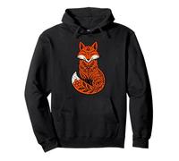 Cottagecore Floral Fox Folk, Art, Nature Woodland Animal Boh Sweat à Capuche