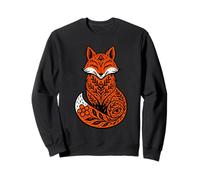 Cottagecore Floral Fox Folk, Art, Nature Woodland Animal Boh Sweatshirt