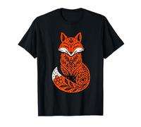 Cottagecore Floral Fox Folk, Art, Nature Woodland Animal Boh T-Shirt