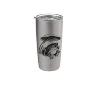 Cottagecore Frog and Mushroom Vintage Aesthetics Gobelet isotherme en acier inoxydable double paroi