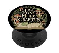 Cottagecore Frog Mushroom Green Just One More Chapter Book PopSockets PopGrip Adhésif