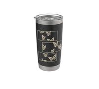 Cottagecore Goblincore Papillons esthétiques Gobelet isotherme en acier inoxydable double paroi