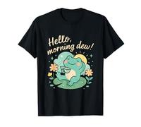 Cottagecore Kawaii Grenouille Buvant du Lait Japonais T-Shirt