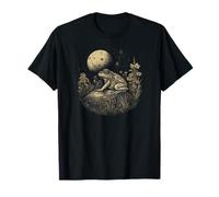 Cottagecore Moon Frog Mushrooms Fairy Grunge Aesthetics T-Shirt