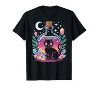 Cottagecore Pastel Goth Kawaii Anime Girls Women Cat T-Shirt