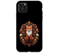 Cottagecore Red Fox Sitting in Floral Nature Wreath Coque pour iPhone 11 Pro Max