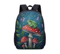 Cottagecore Sac à dos de 43,2 cm avec motif champignon fantaisiste et rétro imprimé forêt pour adolescents, enfants, étudiants, voyages, 09, L, Minimaliste