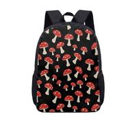 Cottagecore Sac à dos de 43,2 cm avec motif champignon fantaisiste et rétro imprimé forêt pour adolescents, enfants, étudiants, voyages, 02, L, Minimaliste