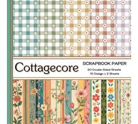 Cottagecore Scrapbook Paper: Double Sided Decorative Sheets With Floral, Gingham and Stripes Patterns for Scrapbooking, Cards Making Junk Journaling and More Papercraft Projects