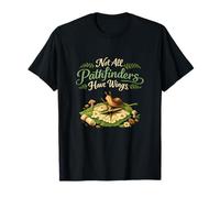 Cottagecore Slug Life Pathfinder Boussole en Forme de Feuille T-Shirt