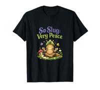Cottagecore Slug Life So Slug Très Peace Design T-Shirt