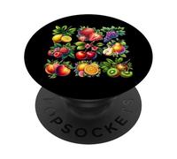 Cottagecore Summer Fruits Aquarelle Pêche Cerises Baies PopSockets PopGrip Adhésif