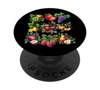 Cottagecore Summer Fruits Aquarelle Pêche Cerises Baies PopSockets PopGrip Adhésif