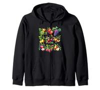Cottagecore Summer Fruits Aquarelle Pêche Cerises Baies Sweat à Capuche