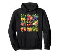Cottagecore Summer Fruits Aquarelle Pêche Cerises Baies Sweat à Capuche