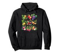 Cottagecore Summer Fruits Aquarelle Pêche Cerises Baies Sweat à Capuche