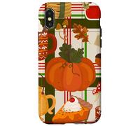cottagecore Thanksgiving Cosy Hygge Champignon thé Citrouille Coque pour iPhone X/XS