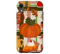 cottagecore Thanksgiving Cosy Hygge Champignon thé Citrouille Coque pour iPhone XR