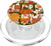cottagecore Thanksgiving Cosy Hygge Champignon thé Citrouille PopSockets PopGrip pour MagSafe