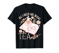 Cottagecore Théière All I Need Are Books and Tea T-Shirt