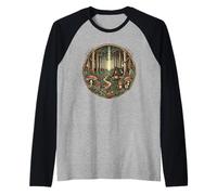 Cottagecore Woodland Forest Renard Champignon Whimsical Nature Manche Raglan