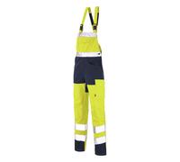 Cotte à bretelles jaune fluo/bleu marine taille L - LAFONT - LA-6HVNCP-6-236-3 L