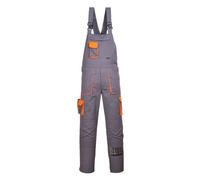 Cotte à bretelles Portwest TEXO CONTRAST Gris Poches Oranges 4XL