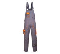 Cotte à bretelles Portwest TEXO CONTRAST - Gris Poches Oranges XS