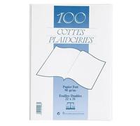 Rainex Cotte de plaidoirie blanche Papier fort 90 g 22x31 cm Paquet de 100