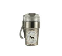 Cottea 350 ml, tasse en titane, motifs animaux, tasse en titane avec filtre à l'intérieur (chien)