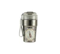 Cottea Tasse en titane de 350 ml, motifs animaux, tasse en titane avec filtre à l'intérieur (Hare)