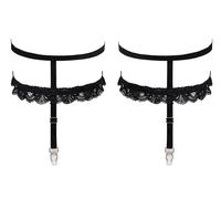 Cottelli Accessoires Jarretelles pour femme Black L/XL