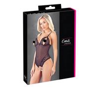 Cottelli - body ouvert en dentelle avec perles - noir