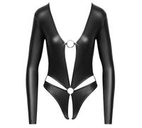 Cottelli LINGERIE - Body Ouvert Manches Longues - Noir