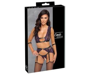 Cottelli BONDAGE 22144401051 Ensemble soutien-gorge Noir/Violet XL