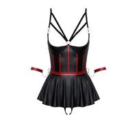 Cottelli BONDAGE Ensemble Combinaisons sexy femme Noir Rouge 75B/S