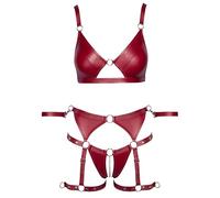 Cottelli Bondage Femme Soutien-Gorge Set Rouge XL