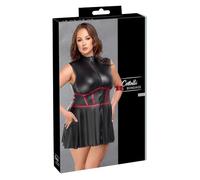 Cottelli BONDAGE Robe Robes sexy en cuir, latex ou vernies Noir Rouge XL