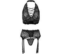 Cottelli Collection 22130871031 Ensemble de Jarretelles en Dentelle 3 Pièces